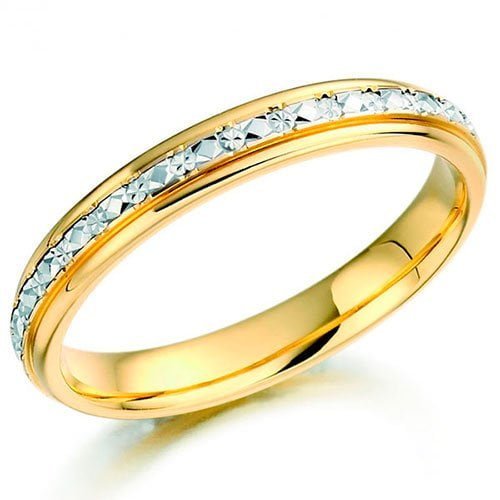 Aliança em Ouro Amarelo 18k e Diamantes Aliança em Ouro Amarelo 18k e Diamantes, 3,5mm - Imagem 1