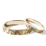 Par de Aliança em Ouro Amarelo 18k e Diamantes