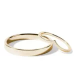 Par de Aliança em Ouro Amarelo 18k e Diamantes