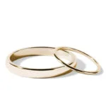 Par de Aliança em Ouro Amarelo 18k e Diamantes